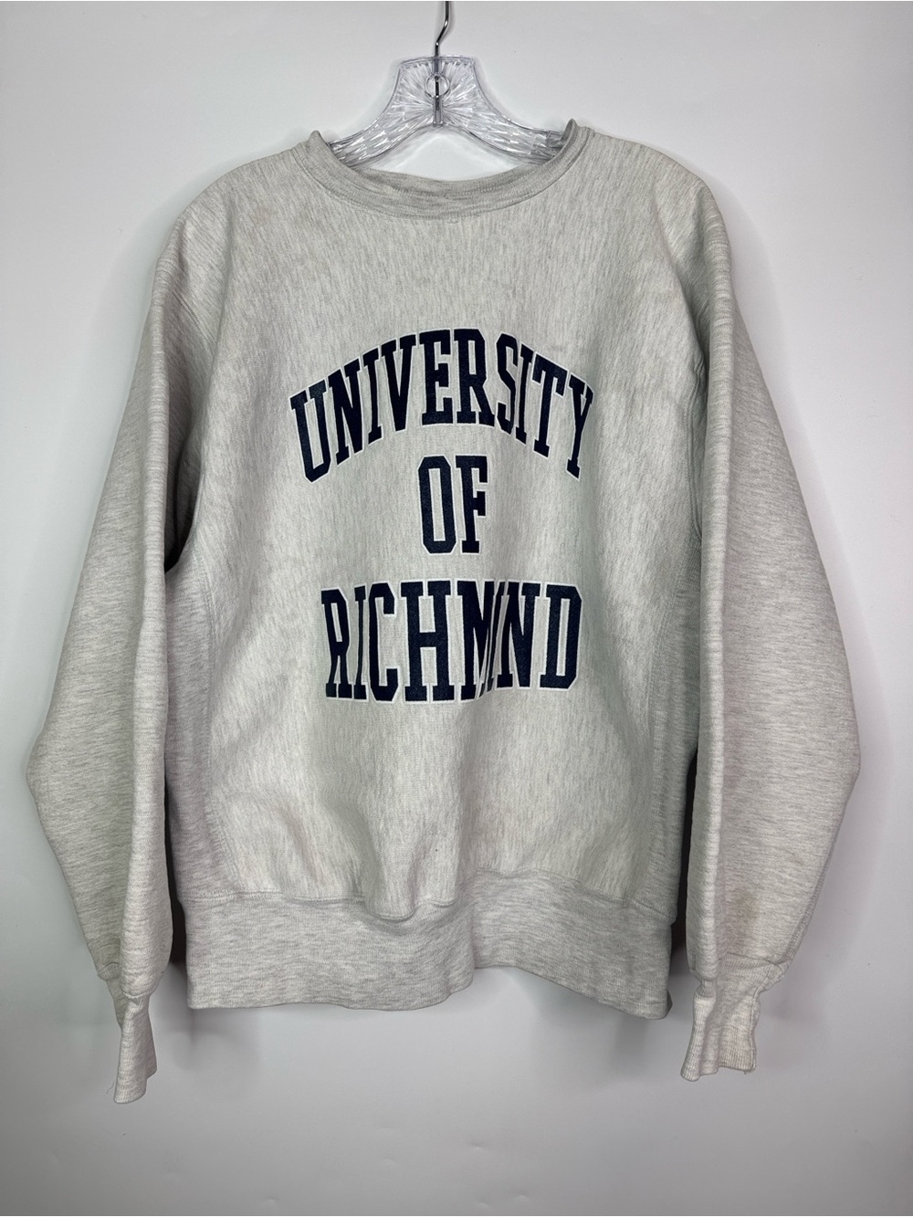 Vintage MV Sport Pro Weave University Of Richmond Gray Crewneck Sweatshirt XL